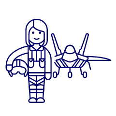 Air Force Pilot 4 Illustration from UX Line Set