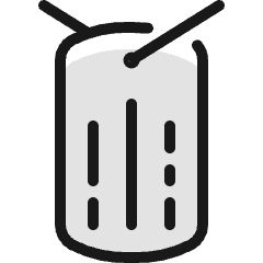 Army Dog Tag 1 Icon from Ultimate Colors Set