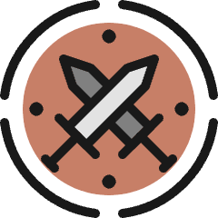 Army Sword Fight Icon from Ultimate Colors Set