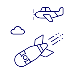 Bomber Bombing Illustration from UX Line Set