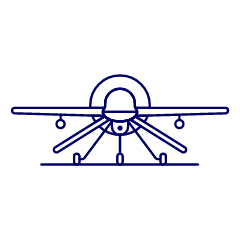 Military Drone 1 Illustration from UX Line Set