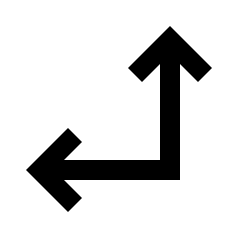 Arrow Bottom Right Corner Fill Icon from Sharp Fill - Streamline Material Set