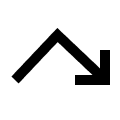 Arrow Bounce Down Right Icon from Sharp Line - Streamline Material Set