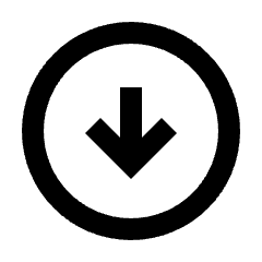 Arrow Circle Down Icon from Sharp Line - Streamline Material Set