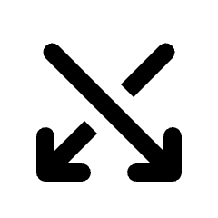 Arrow Crossover Down Fill Icon from Rounded Fill - Streamline Material Set