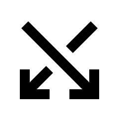 Arrow Crossover Down Fill Icon from Sharp Fill - Streamline Material Set