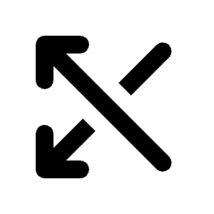 Arrow Crossover Left Icon from Rounded Line - Material Pro Set