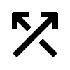 Arrow Crossover Up Fill Icon from Outlined Fill - Material Pro Set