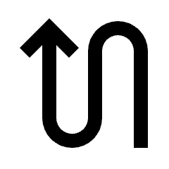 Arrow Curvy Up Left Icon from Sharp Line - Streamline Material Set