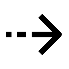 Arrow Dash Right Icon from Outlined Line - Streamline Material Set