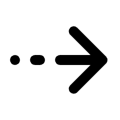 Arrow Dash Right Icon from Rounded Line - Material Pro Set