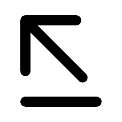 Arrow Diagonal Top Left Fill Icon from Rounded Fill - Streamline Material Set