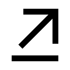 Arrow Diagonal Top Right Fill Icon from Sharp Fill - Streamline Material Set