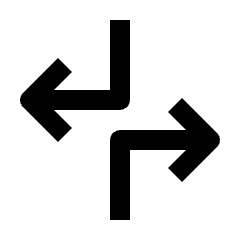 Arrow Dodge Icon from Outlined Line - Streamline Material Set