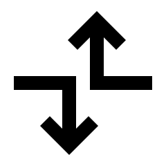 Arrow Dodge Alt Icon from Sharp Line - Streamline Material Set