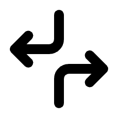 Arrow Dodge Fill Icon from Rounded Fill - Streamline Material Set