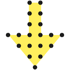 Arrow Dot Down 1 Icon from Ultimate Colors Set