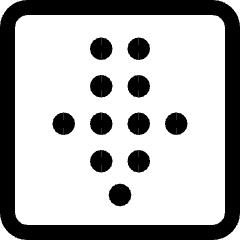 Arrow Dot Down Icon from Ultimate Regular Set
