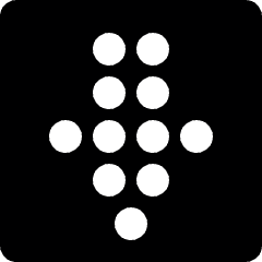 Arrow Dot Down Icon from Ultimate Bold Set