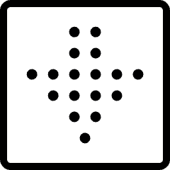 Arrow Dot Down Icon from Ultimate Light Set