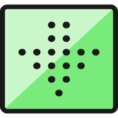Arrow Dot Down Icon from Ultimate Colors Set