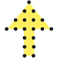 Arrow Dot Up 1 Icon from Ultimate Colors Set