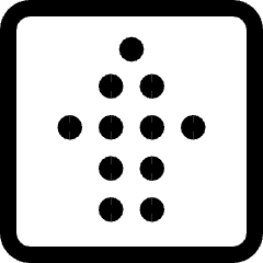 Arrow Dot Up Icon from Ultimate Regular Set