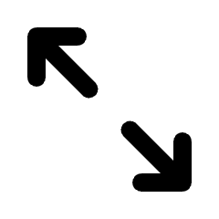 Arrow Expand Alt Fill Icon from Rounded Fill - Streamline Material Set