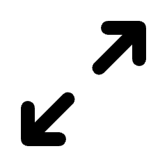 Arrow Expand Fill Icon from Rounded Fill - Streamline Material Set
