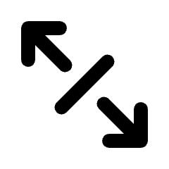 Arrow Expand Pan Alt Icon from Rounded Line - Material Pro Set