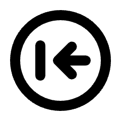 Arrow First Page Circle Icon from Rounded Line - Material Pro Set