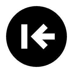 Arrow First Page Circle Fill Icon from Sharp Fill - Streamline Material Set