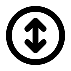 Arrow Fit To Height Circle Icon from Rounded Line - Material Pro Set