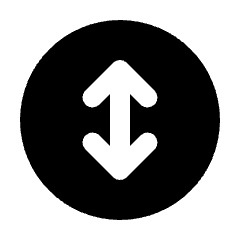 Arrow Fit To Height Circle Fill Icon from Rounded Fill - Streamline Material Set