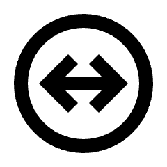 Arrow Fit To Width Circle Icon from Sharp Line - Material Pro Set