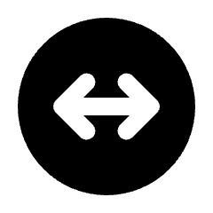 Arrow Fit To Width Circle Fill Icon from Rounded Fill - Streamline Material Set