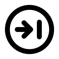 Arrow Last Page Circle Icon from Rounded Line - Streamline Material Set