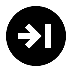 Arrow Last Page Circle Fill Icon from Sharp Fill - Streamline Material Set