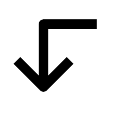 Arrow Left Down Icon from Outlined Line - Material Pro Set