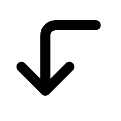 Arrow Left Down Fill Icon from Rounded Fill - Streamline Material Set