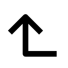 Arrow Left Up Icon from Outlined Line - Streamline Material Set