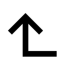 Arrow Left Up Icon from Sharp Line - Streamline Material Set