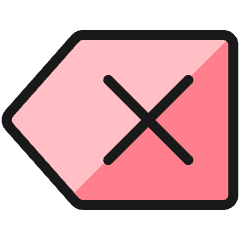 Arrow Left X Icon from Ultimate Colors Set