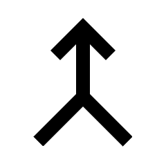 Arrow Merge Fill Icon from Sharp Fill - Streamline Material Set