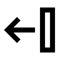 Arrow Move Left Icon from Sharp Line - Material Pro Set