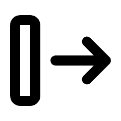 Arrow Move Right Icon from Rounded Line - Streamline Material Set