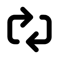 Arrow Reload Horizontal Alt Icon from Rounded Line - Streamline Material Set