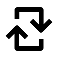 Arrow Reload Vertical Alt Icon from Outlined Line - Material Pro Set