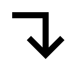 Arrow Right Down Icon from Sharp Line - Streamline Material Set