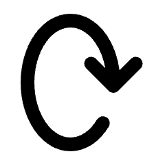 Arrow Rotate Vertical Alt Icon from Rounded Line - Streamline Material Set